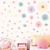 Adesivos de Parede Margarida Adesivos de Parede Florais Boêmios Decoração de Quarto de Menina Flor Composta Decalques de Quarto Infantil Jardim de Infância