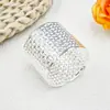 Europeu e Americano Mais Vendido Nova Moda Versátil Restaurante Ocidental Metal Concavo e Convexo Grade Fivela de Guardanapo Argola de Guardanapo Fabricante Atacado