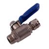 Válvula de Bola con Rosca Exterior de 2 Puntos a Conexión Rápida de 2 Puntos para Tubería Pe Interruptor de Válvula para Purificador de Agua Accesorio Válvula de Bola con Manija Azul 424