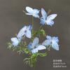 Casamento Flor Azul Material Flor Artificial Flor de Seda Rosa Hortênsia Peônia Flor Auditório de Casamento Floricultura Decoração Arranjo de Flores Caminho Flor-guia