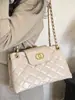 Bolso Cruzado Yaozi 2026 Otoño/Invierno Nuevo Bolso de Moda para Mujer Bolso Acolchado Bordado para el Hombro Bolso Cruzado con Cadena en el Hombro
