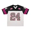 Camiseta deportiva estilo americano rosa estampado de leopardo camiseta de fútbol de verano camiseta de liga malla hueca estampado manga corta y2k