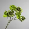 Ramo de rosas artificiales de 3 cabezas, ideal para decoración de bodas, materiales para manualidades, flores artificiales para paisajismo, adornos decorativos, venta al por mayor