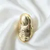 Anillos Metálicos Irregulares con Textura Retro de Nicho Europeo y Americano, Anillos Apilables de Moda y Únicos tipo Armadura para la Punta de los Dedos para Mujeres