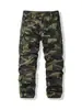 Pantalones Cargo Camuflaje Color Sólido Nuevos Otoño e Invierno Amazon Transfronterizo para Hombre Deportes al Aire Libre Bolsillos Múltiples Sueltos Largos