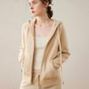 Cardigan com Capuz Solto de Tricô Top Novo Temperamento Jaqueta de Tricô Cardigan de Cashmere Moda Outono e Inverno Estilo Feminino