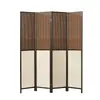 Biombo de madera maciza y ratán de papel estilo chino para sala de estar, entrada de hotel, fondo plegable para comedor, pared divisoria móvil para viviendas de alquiler