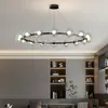 Lámpara Colgante Postmoderna Nórdica de Doble Anillo con Bola de Burbujas para Sala de Estar y Comedor, Lámpara Colgante Circular Combinada de Lujo Ligero Italiano, Modelo de Diseñador