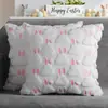 Funda de Almohada de Conejo de Pascua Más Vendida Transfronteriza, Funda de Almohada Jacquard Tridimensional, Cojín Decorativo Sencillo de Pascua para Sofá