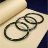 Xinjiang Hetian Jade Jade pulseira redonda senhoras fina jingle jade pulseira Jade Jade beleza feminina pulseira de jade