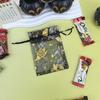 Sacos de Organza com Cordão Estampados a Ouro de Halloween Transfronteiriços Abóbora Aranha Sacos com Cordão Sacos para Presente em Estoque Atacado