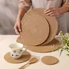 Mantel Tejido de Cuerda de Algodón Estilo Nórdico, Salvamanteles Redondo Antiescaldante y Aislante Térmico, Posavasos, Salvamanteles para Platos, Cojín