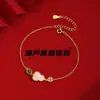 Venta al por mayor de fábrica pulsera de calabaza Fulu de imitación de Jade Hetian joyería para niña diseño de nicho pulsera de moda de lujo