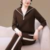 Traje Deportivo y de Ocio para Mujer con Cuello Polo y Mangas Largas, Ropa de Fitness, Secado Rápido, Transpirable, Ajustado, Ropa de Entrenamiento, Ropa de Yoga