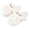 Pantuflas de Algodón de Conejo de Invierno con Diseño Desmontable Impermeable y Antideslizante, Adecuadas para Uso en Interiores y Exteriores con Diseño de Orejas de Conejo