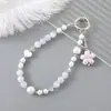 Pulsera de Cadena con Perlas de Flor de Cerezo Bicolor Estilo Coreano Ins Colgante para Teléfono Bolso Versátil de Moda Accesorio