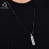 Plata Esterlina s990 Colgante Amuleto Maldición Shurangama Seis Caracteres Palabras Verdaderas Plata Collar Vintage para Hombres y Mujeres