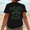Camiseta Masculina de Verão 180g com Estampa Margarita - Casual Manga Curta de Algodão