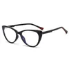 Novos Óculos Coloridos Retro Personalizados Cat-Eye, Versáteis, Modernos, Simples, Óculos Anti-Luz Azul, Adequados para Homens e Mulheres com Miopia