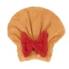 Bowknot hair-drying bon elastic princesa chapéu de secagem rápida absorvente mulheres saco lenço de cabeça veludo coral atacado engrossado touca de banho