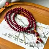 Pulseira Pixiu de Ouro com Areia Roxa Cinnabar Multi-Círculos Pulseira da Sorte com Areia Roxa para Meninas Pulseira de Oração Budista 108 Contas Atacado