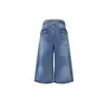 Shorts de Mezclilla Lavados Vintage para Hombres y Mujeres Pantalones Cropped Casuales Rectos Holgados de Cintura Media Tendencia de Verano Azul Otros Colores