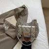 Atacado do Fabricante Corrente Rombo Texturizada de Alta Qualidade Bolsa de Axila para Mulheres, Nova Bolsa Quadrada Pequena Tendência, Bolsa de Ombro Transversal para Mulheres