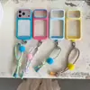 Capa de Celular Transparente Grande Janela de Cor Contrastante Três em Um para iPhone 17, Compatível com Apple 16, 14/15 Pro Max, Anti-Queda