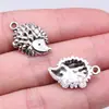 22X14Mm 1.65g Acessórios para Joias Prata Antiga Pingente de Animal Fofo Ouriço DIY Feito à Mão