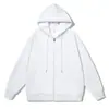 Sudadera con capucha y cremallera de punto para hombre, primavera y otoño, color liso, holgada, deportiva, chaqueta de punto, transfronteriza para hombre