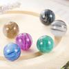 Cuentas Redondas Resina Cielo Estrellado Luminiscente Agujero Grande Sueltas Coloridas Galvanizadas Accesorios para Ropa DIY Accesorios para Joyería con Cuentas