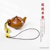 Escultura em Madeira de Jujuba Fulminada Natural Estilo Chinês Vintage Pingente da Sorte Acessório DIY Feito à Mão Chaveiro Decoração de Bolsa