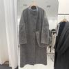 Nuevo Estilo Otoño e Invierno 2025 Abrigo de Lana de Doble Cara con Cuello Alto y Botones Sencillos Abrigo Largo para Mujer Abrigo de Cachemira de Doble Cara para Mujer