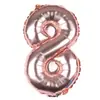 Globos de Papel de Aluminio Digitales de 16 pulgadas Versión Americana Color Gradiente Oro Rosa Globos de Papel de Aluminio Plateados Globos de Cumpleaños