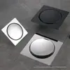 Ralo de Chão com Mola de Aço Inoxidável 304, Ralo Quadrado Operado com o Pé para Varandas de Hotéis e Banheiros, Grande Capacidade, Espessado, Ralo de Chão Antiodor
