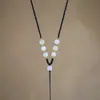 Cordón para Colgante de Ágata Ultrafino Cuerda Negra y Roja Cordón Tejido a Mano para Colgante de Jade Accesorio para Colgar del Cuello Cordón de Collar