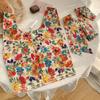 Bolsa mensageiro pequena com flores frescas, bolsa retrô de lona para estudantes, nova bolsa de ombro estilo estrangeiro, atacado, tudo combinando