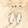 Amor a Primera Vista anillo de pareja anillo de plata de ley diseño de nicho un par de moda creativa diosa regalo del Día de la Mujer
