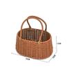 Mimbre mimbre artificial cesta de flores de mimbre arreglo floral portátil flor ramo azul cesta tejida de plástico bolso de paja cesta de picnic