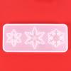 Molde de plástico de cristal faça você mesmo pingente de floco de neve de natal pingente com molde de furo enfeites de chapéu de árvore de natal molde de silicone