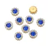 12mm Costurado à Mão Diamante Girassol Liga Strass Artesanal DIY Roupas Bolsa Pulseira Acessórios de Joia Material