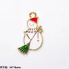 Colgante de Aleación Esmaltada Navideño Colgante de Gota Papá Noel Muñeco de Nieve Reno Colgante de Dibujos Animados Accesorios para Joyería DIY Pulsera Al Por Mayor