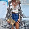 Cárdigan de manga larga de murciélago para mujer 2024 Tendencia Europea y Americana Transfronteriza Nuevo Casual Moda Vacaciones Top Estampado