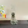 ¡2 Piezas con Envío Gratis! Lámpara de queroseno de vidrio para el hogar, camping nocturno, casa nueva, iluminación de bodas, altura total aproximadamente 18 cm Metabo