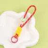 Chaveiro Cordão Colorido com Nó DIY Criativo Trançado Curto Corrente Suspensa Anti-Perda para Celular e Bolsa, Disponível em Várias Cores