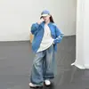 Atuendo del Día Nacional para Niñas: Conjunto de Chaqueta de Béisbol Roja y Pantalones de Trabajo, Moda Infantil 2026 Chaqueta Holgada