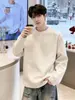 Sudadera gris de peso pesado estilo americano con estampado floral blanco para hombre, camiseta de manga larga de otoño cleanfit deconstruida en el hombro derecho, camiseta base de capa interior
