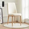 Silla de respaldo minimalista moderna, taburete nórdico para comedor, dormitorio, escritorio, hotel, silla de cuero con respaldo de hierro, taburete