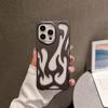Funda para teléfono móvil Apple 16promax con diseño de llama hueca esmerilada, resistente a caídas, suave y con todo incluido para iPhone 15