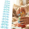 Decoraciones de Uñas Artísticas Portátiles de Color Sólido y Tallas Variadas para Niños Transfronterizas, Decoraciones de Uñas Postizas, Regalos de Vacaciones para Niños